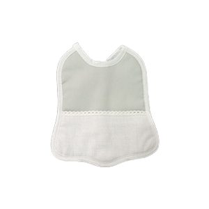 Babero Blanco Elegante para Bebé – Suave, Absorbente y Perfecto para Bautizo o Regalo